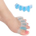 Wonder Care Silicone Toe Separator For Feet Gel Toe Pads Toe Big Toe Corrector Bunion Toe Straightener Yoga Toe Stretcher Hammer Toe Bunion Blue pair of 1