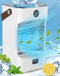 Portable Air Conditioner, 4-in-1 Small Air Conditioner, 4000mAh Air Cooler Fan, Personal Mini Air Conditioner, Evaporative Air Cooler with 7Night Light, Air Conditioning Unit for Home, Office