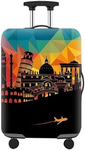 DAWNTREES Travel Luggage Cover, Suitcase Cover Protector Fit 26-28 Inch Luggage(Castle of Fame)