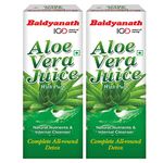 Baidyanath Pure Aloe Vera (with Pulp) – 1000 ml | No Added Sugar or Flavor | Source of Natural Nutrients, Boosts Immunity and Digestion (Pack of 2)