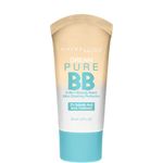 Maybelline Dream Pure Skin Clearing BB Cream, 8-in-1 Skin Perfecting Beauty Balm, Sheer Tint Coverage, Oil-Free, Light/Medium, 30 ml