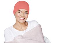 MASUMI Chemo Headwear for Women UK | Night Cap | Cancer Headwear Women | Chemo Hats for Women UK | Chemotherapy Gifts | Sleeping Hat Coral