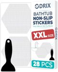Extra-Large 4-Inch Hex Anti-Slip Shower Stickers, 28 Pack, Clear PEVA