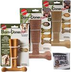 SPOT by Ethical Products- Bambone Plus – (3 Pack Variety Bundle) Easy Grip Durable Dog Chew Toy for Aggressive Chewers – Great Dog Chew Toy for Puppies and Dogs Dog Toy (Large)