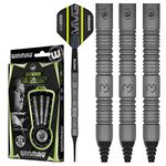 WINMAU MvG Exact 18 g Professional Tungsten Softip Darts Set with Flights and Shafts