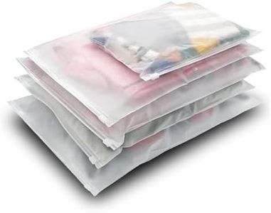 30 Pcs Travel Storage Bags For Clothes,Reusable Plastic Ziplock Bags For Hospital Bag,Frosted Waterproof Multifunctional Luggage Storage Pouch for Clothes, Shoes, Cosmetics (5 Size)