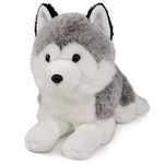 ICE KING BEAR Lifelike Siberian Husky Stuffed Animal - Plush Toy - 14 Inches Length