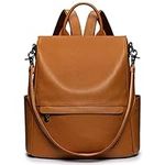 S-ZONE Women Genuine Leather Backpa