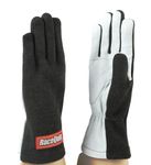 RaceQuip 350005 350 Series Large Black Single Layer Driving Gloves