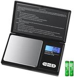 AMIR Digital Mini Scale, 100g 0.01g/ 0.001oz Pocket Jewelry Scale, Electronic Smart Scale with 7 Units, LCD Backlit Display, Tare Function, Auto Off, Stainless Steel & Slim Design (Battery Included)