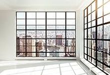 Yeele 10x8ft Skyscraper Window Backdrop Office Building French Window Transparent Glass Window City Landscape Photography Background Man Adult Portrait Photo Shooting Vinyl Wallpaper Studio Props