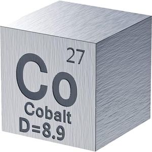 Cobalt Cube - Metal Element Cubes - Laser Engraved Density Cube Set for a Periodic Table of Elements Collection - (Cobalt, 10mm)