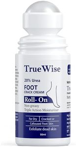 TrueWise® 20% Urea Crack Heel Repair Foot Cream Roll On 50ml Foot Cream For Dry And Cracked Feet With 2% Lactic Acid, Olive Oil & Vitamin E | Help Heel Repair and Moisturise Cracked Heels