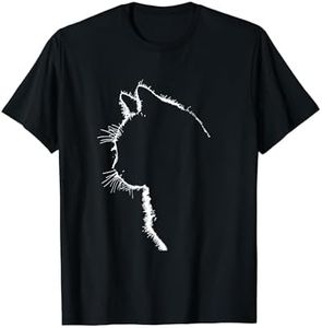 Tshirt chat silhouette pour femme T-Shirt