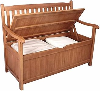 Banc de jardin 2 places - En bois avec espace de rangement - 107 x 59 x 90 cm - Pour l'extérieur