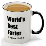 Funny Dad Mug-World's Best Farter I Mean Father-11 OZ Ceramic Coffee Mugs, Dad Birthday Fathers Day Gift For Dad from Daughter Son