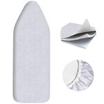 Ironing Board Cover and Pad for Extra Wide 18 x 49 Ironing Boards,Premium Heavy Duty 3-Layer Silicone Coated Cover with 2mm Foam and 4mm Felt,Resists Scorching and Staining (49”x18”,Size C)