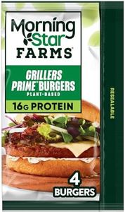 MorningStar Farms Veggie Burgers, Vegetarian, Frozen Meal Starter, Grillers Prime, 10oz Bag (4 Burgers)