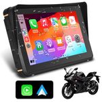 TOUTBIEN Wireless CarPlay & Android Auto for Motorcycle, Portable GPS CarPlay Screen for Motorbike, 7 inch IP67 Waterproof Touchscreen, Dual Bluetooth, Mirror Link, Voice Control, Live Navigation