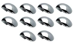 VIBORG (10 Pieces Zinc Alloy Modern Kitchen Cabinet Cupboard Door Handle Knob Pull Wardrobe Dresser Drawer Handles and Knobs Pulls SA-777-PSS (Chrome)