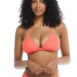 Body Glove Women's Smoothies DITA Solid Triangle Slider Bikini Top Swimsuit, Sunset, Small