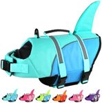 Doglay Dog Life Jacket, Ripstop Cute Shark Dog Life Jacket with Superior Buoyancy and Rescue Handle, Adjustable Dog Life Vests for Swimming Boating, Pet Flotation Vest for Small Medium Large Dogs