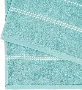 TRIDENT Cotton Bath Towel Sanitized Finish, Quick Dry, Travel Friendly Bath Towel,Size- 150x75 cm, Color - Winter Teal
