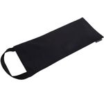 Everyday Yoga Sand Bag Cotton Unfilled, Adds Weight to Poses, Zipper Cover, Sturdy Handle, Silica Sand Filling, Durable Material - Black