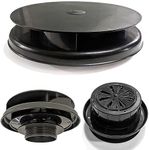 ULTRAFLOW High Output Rotary Van Roof Vent Wind Driven Rotating Spinning Ventilator Fan BLACK - Camper Bus 4x4