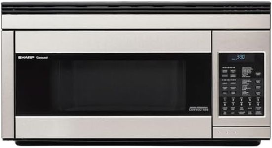 Sharp R1874T 850W Over-the-Range Convection Microwave, 1.1 Cubic Feet, Stainless Steel