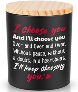 Mukarisk Anniversary Wedding Birthday Gifts for Him and Her, Couples Gifts Ideas for Girlfriend Wife, Candles Gifts for Boyfriend Husband, Jasmine Lavender Vanilla Scented Candle 10oz