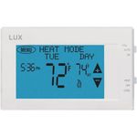 Lux LTX9600TS 7 Day Digital Programmable Thermostat for Home Use; 2 Heat, 1 Cool