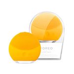 FOREO LUNA mini 2 Ultra-hygienic Facial Cleansing Brush All Skin Types Face Massager for Clean & Healthy Face Care Extra Absorption of Facial Skin Care Products Waterproof Sunflower Yellow
