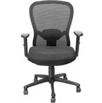 Blue Bell Nylon Butterfly Ergonomic Med-Back Office/Executive/Workstation Revolving Chair with Height Adjustable Arms for Home and Office (Black)