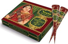 Neeta Natural Mehandi Cone for Hand Designing, Henna Mehendi Cone, Bridal Mehndi Cones for Wedding, Dulhan Mehndi Cone, Henna Cone 1 box (12 Henna Cone)