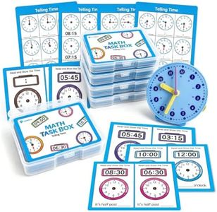 LumiStar Telling Time Reading Clocks Task Boxes Set 5 Packs