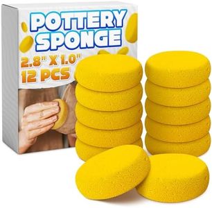 Pottery Sponges for Clay - 12 Pcs Tack Sponges for Cleaning Leather Art Sponges for Acrylic Painting Small Sponges Round Sponge Craft Sponges for Painting - Paint Sponges Pottery Sponge for Painting