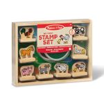 Melissa & Doug My First Wooden Stamp Set - Animals | Arts & Crafts | Stamp Sets & Stencils | 3+ | Gift for Boy or Girl