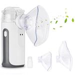 HITHINKMED Portable Nebuliser - Mesh Nebuliser for Kids and Adult Sinus Inhaler Aerosol Machine Vocal Mist Nebuliser for Singers with 1 Set Accessories - Grey