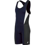 ASICS Legit Wrestling Singlet, Navy/Black, 2XS