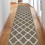 SHACOS Hallway Runner Rug 2'x8' Washable Kitchen Runner Rug Non Slip Water Absorbent Entryway Rug Runner Long Door Mat Indoor Runner Rug Floor Mat for Home Kitchen Laundry, Brown