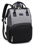 motherly 18 Liter Stylish Babies Diaper Bags for Mothers - Premium Version | 6 Month Warranty | (Black & Gray)