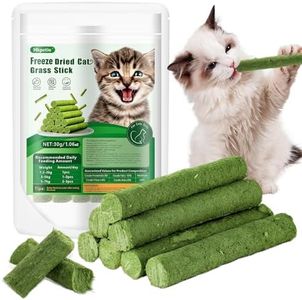 30g Cat Grass Teething Stick, Delicious Cat Treat Snack Edible Cat Chew Toy for Teeth Cleaning and Hairball Removal in Cats