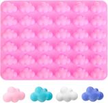 BRIGHTAIL INFRA Cloud Candy Molds Ice Cube Molds Silicone Cookie Stencils Molds Candle Wax Molds Gum Paste Molds Pink Chocolate Molds Candy Molds Jelly Molds Ice Cube Molds with 36 Cavity (BI-139)