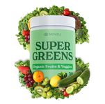 Organic Super Greens Powder- Fruits & Veggies Smoothie & Juice Mix - with Superfood Chlorella I Full of Antioxidants, Dietary Fiber, Essential Vitamins & Minerals I For Healthy Digestive System & Promotes Energy I 30 Servings I Made in Canada