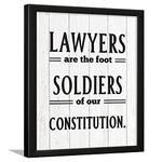 Chaka Chaundh - Lawyer Quotes Wall Poster - Law Quotes Frame Poster - Advocate Quotes Poster - Lawyer Office Decoration Poster – Legal quotes - (13.5 X 10.5 Inches) (Lawyers are the Soldiers - White)