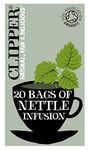 Clipper Organic Nettle Tea Bags | 120 Stinging Nettle Infusion Teabag Sachets (6x Boxes of 20) | Bulk Buy, Home & Catering | Caffeine-Free Herbal Tea | Natural, Unbleached, Plant-Based & Biodegradable