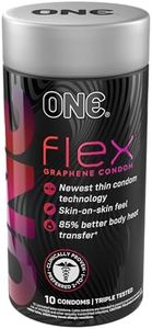 ONE® Flex™ Condoms︱ Next Generation Condoms Enhanced with Graphene, The World's Thinnest & Strongest Material︱Advanced Sensation︱ Ultra Thin, Flexible, Strong︱Nontoxic, Vegan, Non-GMO︱10 Count