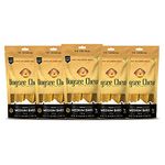 DOGSEE CHEW Cheese Dental Bars for Young Dogs- Medium| 100% Natural Himalayan Yak Chews | Smoke Dried | Long Lasting | Helps Fight Plaque & Tartar | Promotes Healthy Immune System 140g | Pack of 5