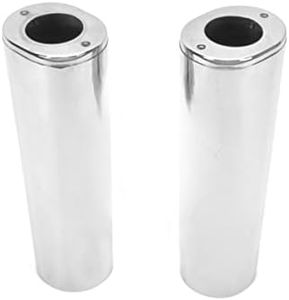 45963-97 EXTENDED +4" Plus Four Inches inch 1980-2013 Touring Harley Upper Fork CHROME Slider Covers Davidson Street Glide Road King1986-2017 Softail Fat Boy Heritage Slim 1949-1984 0411 0013 04110013